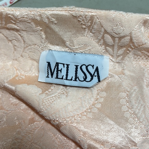 Vintage Melissa Light Pink Brocade Two Piece Dress Suit - Picture 9 of 11